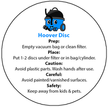 Load image into Gallery viewer, Henry Hoover Disc Instruction/Warning Labels