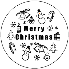 Load image into Gallery viewer, "Merry Christmas" Cute Pattern Packaging Stickers