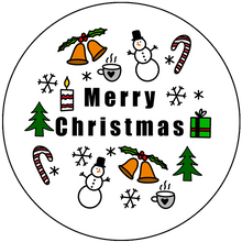 Load image into Gallery viewer, "Merry Christmas" Cute Pattern Packaging Stickers