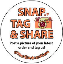 Load image into Gallery viewer, Customizable Snap, Tag & Share Packaging Stickers