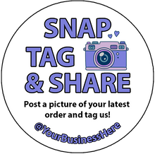 Load image into Gallery viewer, Customizable Snap, Tag & Share Packaging Stickers