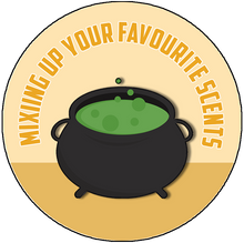 Load image into Gallery viewer, Mixing Up Your Favourite Scents Cute Halloween Packaging Sticker