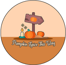 Load image into Gallery viewer, "Pumpkin Spice This Way" Cute Halloween Packaging Sticker