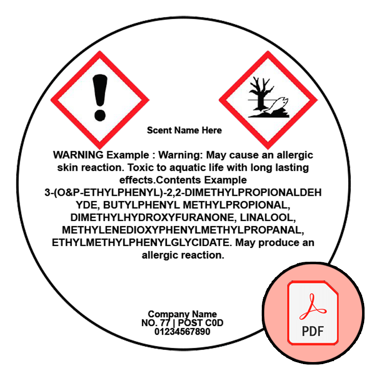 Clp labels for shop wax melts