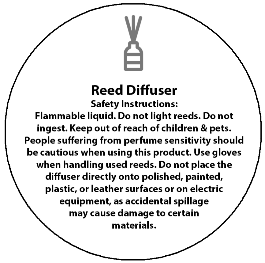 Reed Diffuser Safety Labels Prices From £1.99 Cosmic CLP