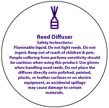 Load image into Gallery viewer, Reed Diffuser Safety Labels