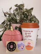 Load image into Gallery viewer, "Pumpkin Spice This Way" Cute Halloween Packaging Sticker