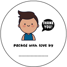 Load image into Gallery viewer, "Packed With Love By..." Customizable Sticker