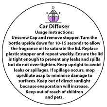 Load image into Gallery viewer, Car Diffuser Instruction/Warning Labels