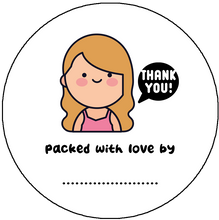 Load image into Gallery viewer, "Packed With Love By..." Customizable Sticker