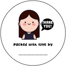 Load image into Gallery viewer, "Packed With Love By..." Customizable Sticker