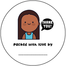 Load image into Gallery viewer, "Packed With Love By..." Customizable Sticker