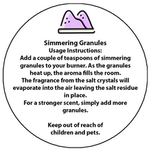 Load image into Gallery viewer, Simmering Granules Instruction "How To Use" Warning Stickers