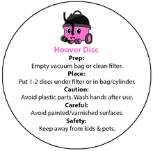 Load image into Gallery viewer, Henry Hoover Disc Instruction/Warning Labels
