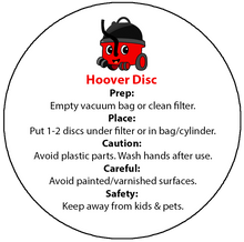 Load image into Gallery viewer, Henry Hoover Disc Instruction/Warning Labels
