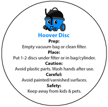Load image into Gallery viewer, Henry Hoover Disc Instruction/Warning Labels
