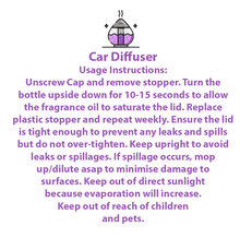 Load image into Gallery viewer, Car Diffuser Instruction/Warning Labels
