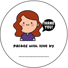 Load image into Gallery viewer, &quot;Packed With Love By...&quot; Customizable Sticker
