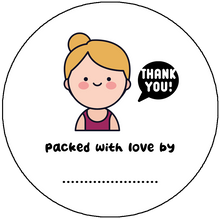 Load image into Gallery viewer, &quot;Packed With Love By...&quot; Customizable Sticker
