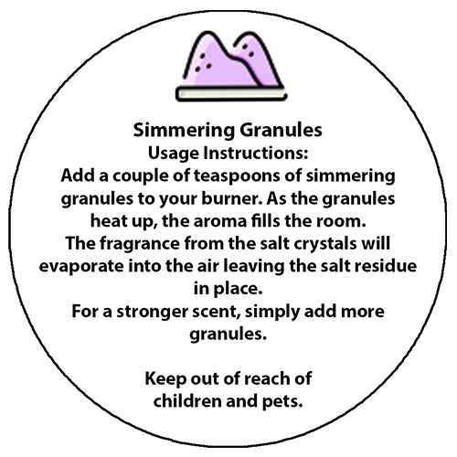 Simmering Granules Instruction 